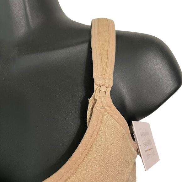 Auden Nursing Bra Womens Size Medium Tan Nursing and Pumping Bra Wireless 281R3 - Picture 3 of 15